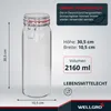 WELLGRO Einmachgläser mit Bügelverschluss rund 2160ml - Produktbild-Vorschau 2