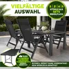 tillvex Gartenstuhl Premium 1 Stück Anthrazit klappbar aus Produktbild-Vorschau 3
