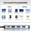 Laptop-Dockingstation 8-in-1 USB-C Hub Dockingstation mit Produktbild-Vorschau 3