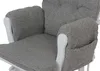 Fotel relaksacyjny HWC-C76, fotel bujany + stołek tkanina Podgląd zdjęcia produktu 7