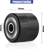 4 Stück Hubwagenrollen Gummirollen 80x70 mm, Achse 20 mm Produktbild-Vorschau 4