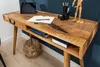 Massiver Schreibtisch RETRO 120cm Mangoholz Bürotisch mit Produktbild-Vorschau 4