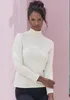 LASCANA Stehkragenshirt aus weichem Viskose-Stretch creme, Produktbild-Vorschau 2