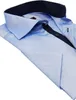 Eterna Hemd Kurzarm Modern Fit normale Passform blau uni Produktbild-Vorschau 3