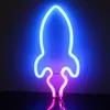 Rakete Leuchtreklame LED Neonlicht USB Batteriebetrieben Produktbild-Vorschau 1