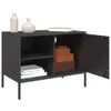 TV-Schrank Schwarz 68x39x50,5 cm Stahl Produktbild-Vorschau 5