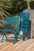 2-Sitzer-Garten-Essgruppe aus entenblauem Aluminium Produktbild-Vorschau 4