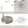 Lampe sur pied ARCUS en acier style rétro, 60W - Nickel mat Voir les images du produit 4