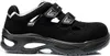 A black safety sandal with velcro straps. Produktbild-Vorschau