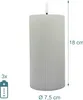 Relaxdays LED Kerzen, 4er Set, HxD: 18 x 7,5 cm, flackernde Produktbild-Vorschau 4
