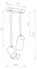 Moderner Deckenspot Messing Metall H:41cm verstellbar 2x Produktbild-Vorschau 2