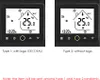 Two images of a smart thermostat, one with a logo and one without, with descriptive text below. Produktbild-Vorschau
