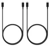 2x Schnell-Ladekabel USB-C 1m 5A schwarz für Huawei Mate X3 Produktbild-Vorschau 2