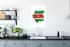MuchoWow® Poster Karte mit Flagge Suriname 40x60 cm - Produktbild-Vorschau 3