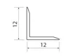 Aluminium L-Profil schwarz matt 2600 x 12 x 12 mm Produktbild-Vorschau 3