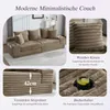 Cordsofa Khaki Sofa mit Schlaffunktion Hohe Rš¹ckenlehne Produktbild-Vorschau 7