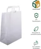 4000 Papiertragetaschen 180 + 80 x 220 mm weiß stabile 70 Produktbild-Vorschau 1