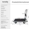 tectake® Plattformwagen Ladefläche 90 x 61 cm, extra Produktbild-Vorschau 5