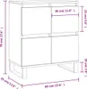 vidaXL Kredens biały 60x35x70 cm Materiał drewnopochodny Podgląd zdjęcia produktu 8