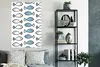 MuchoWow® Poster Fisch - Muster - Blau 80x120 cm - Produktbild-Vorschau 4