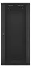 A black server rack cabinet with a closed door and a key lock. Anteprima dell’immagine prodotto
