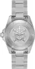 The back of a silver watch with a metal band. Produktbild-Vorschau