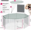 tectake® Freilaufgehege Fluffy aus 8 Gitterelementen Ø 204 Produktbild-Vorschau 5