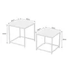 Couchtisch Set 2er Satztisch Beistelltisch eckig Nesting Produktbild-Vorschau 3