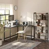Biurko narożne czarne z półką na monitor Podgląd zdjęcia produktu 6