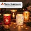 12er Set Teelichthalter Weihnachten Glas Windlicht Produktbild-Vorschau 8