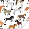 MuchoWow® Poster Pferde - Weiß - Muster - Mädchen - Kinder Produktbild-Vorschau 1