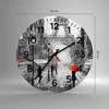 Wanduhr - Rund - Glasuhr - Paris Stadt Zuhause - 30x30cm - Produktbild-Vorschau 3