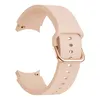 A pink silicone watch strap with a rose gold buckle, shown against a white background. Produktbild-Vorschau