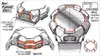 Product design sketches for a rugged watch. Anteprima dell’immagine prodotto