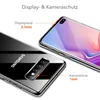 A clear protective case for a Samsung Galaxy S10 Plus phone, highlighting its display and camera protection features. Anteprima dell’immagine prodotto
