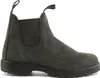 A side view of a single dark gray Blundstone Chelsea boot against a white background. Voir les images du produit