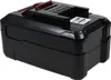 A black battery pack for a lawnmower, shown from a slightly elevated side angle against a white background. Produktbild-Vorschau