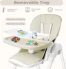 UISEBRT Chaise haute pliante pour bébé avec rembourrage, Voir les images du produit 4