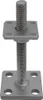 A metal post support with a threaded rod and two square base plates. Produktbild-Vorschau