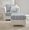 Sessel Set "Hooge" in creme und blau Landhaus Wohnzimmer Produktbild-Vorschau 2