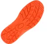 The image shows the sole of an orange work shoe against a white background. Produktbild-Vorschau