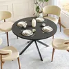 Table de salle à manger ronde à pieds en X, de style Voir les images du produit 6