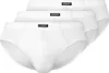 A pack of three white men's briefs, stacked on top of each other. Produktbild-Vorschau