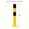 PROREGAL Rammschutz-Poller L zum Aufdübeln | HxØ 120x15,9cm Produktbild-Vorschau 3