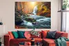 MuchoWow® Poster Wasserfall - Sonne - Herbst 160x120 cm - Produktbild-Vorschau 2