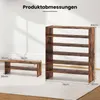 COSTWAY, scaffale per scarpe in legno, organizer per Anteprima dell’immagine prodotto 3