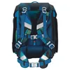 The back of a blue and green patterned backpack. Anteprima dell’immagine prodotto