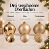 Baubles natalizi in plastica infrangibile - set di 46, oro Anteprima dell’immagine prodotto 6