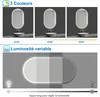 Miroir LED ovale 50x70cm, tricolore + anti-buée + dimmable Voir les images du produit 3