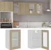 vidaXL Armoire suspendue en verre Lyon Chêne Sonoma Voir les images du produit 2
